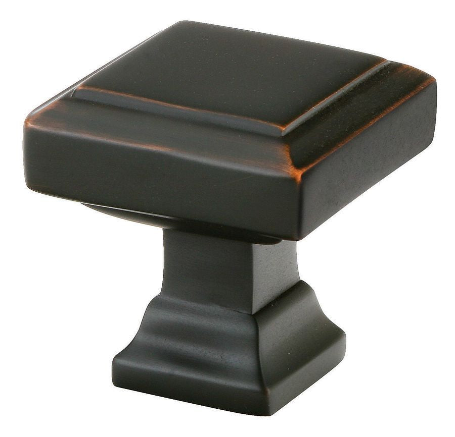 Emtek - Geometric Square 1-1/4" Cabinet Knob - Oil Rubbed Bronze