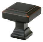 Emtek - Geometric Square 1-1/4" Cabinet Knob - Oil Rubbed Bronze