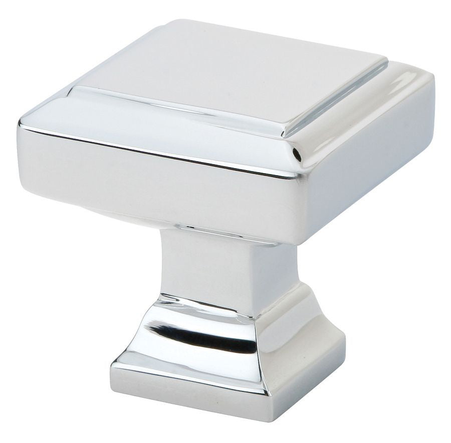 Emtek - Geometric Square 1-1/4" Cabinet Knob - Polished Chrome