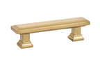Emtek - Geometric Rectangular Cabinet Pull with 3" Center to Center - Satin Brass