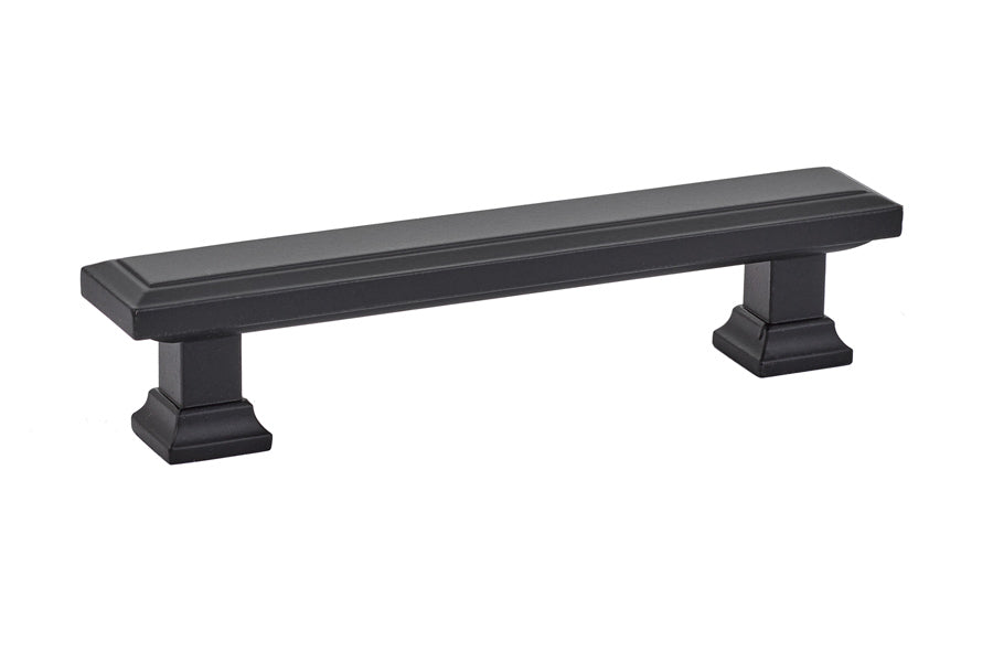 Emtek - Geometric Rectangular Cabinet Pull with 4" Center to Center - Flat Black