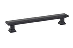 Emtek - Geometric Rectangular Cabinet Pull with 6" Center to Center - Flat Black