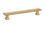 Emtek - Geometric Rectangular Cabinet Pull with 6" Center to Center - Satin Brass