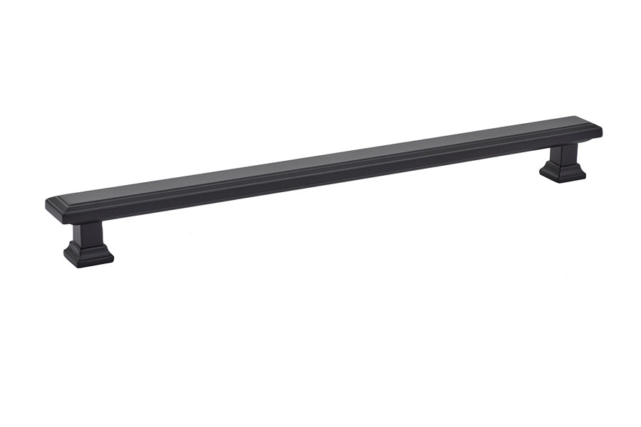 Emtek - Geometric Rectangular Cabinet Pull with 10" Center to Center - Flat Black