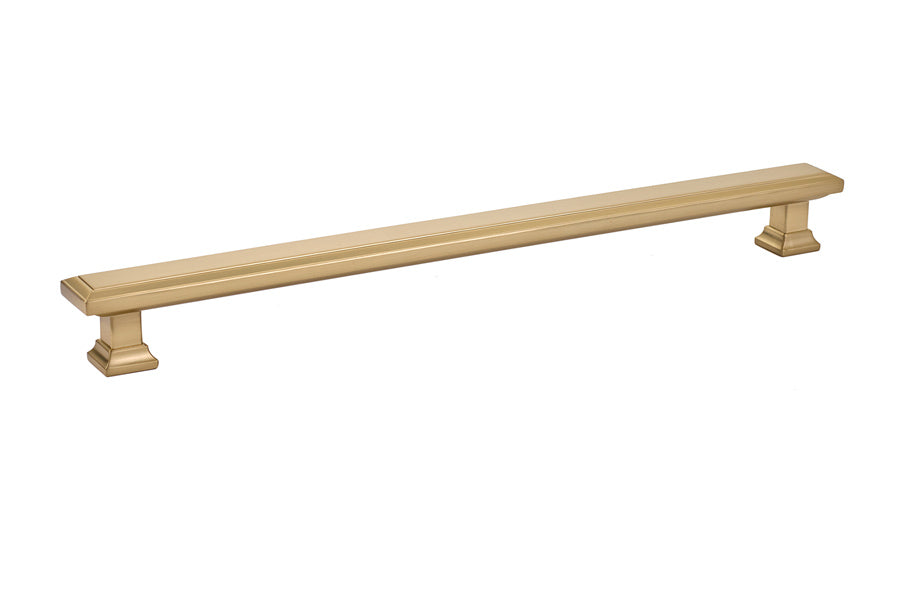Emtek - Geometric Rectangular Cabinet Pull with 10" Center to Center - Satin Brass