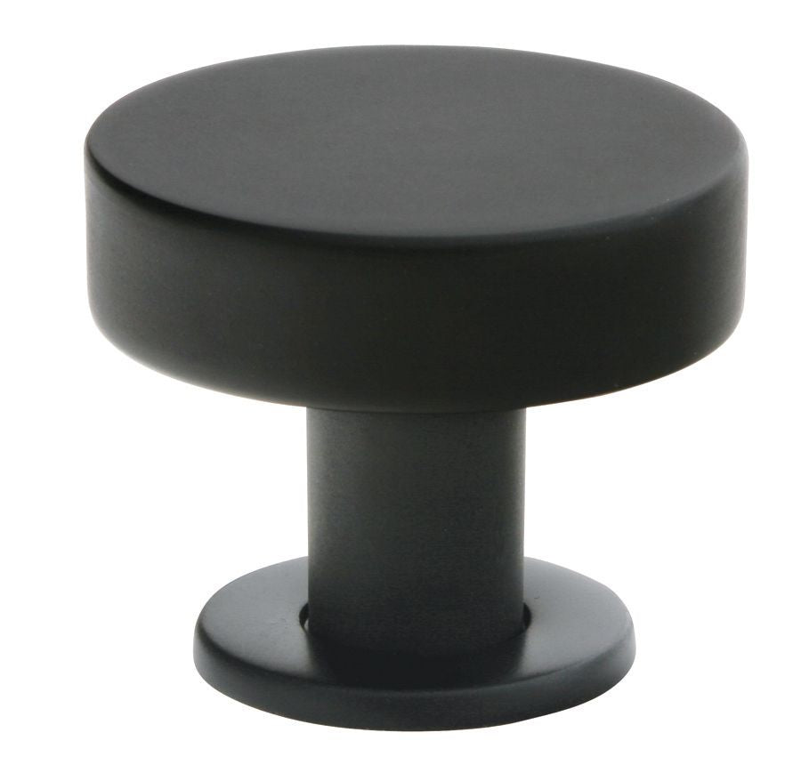 Emtek 86321US19 Cadet 1" Cabinet Knob Flat Black Finish Main image