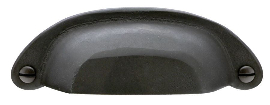Emtek - Bronze Ranch Bin Cabinet Pull with 4" Center to Center - Flat Black Bronze