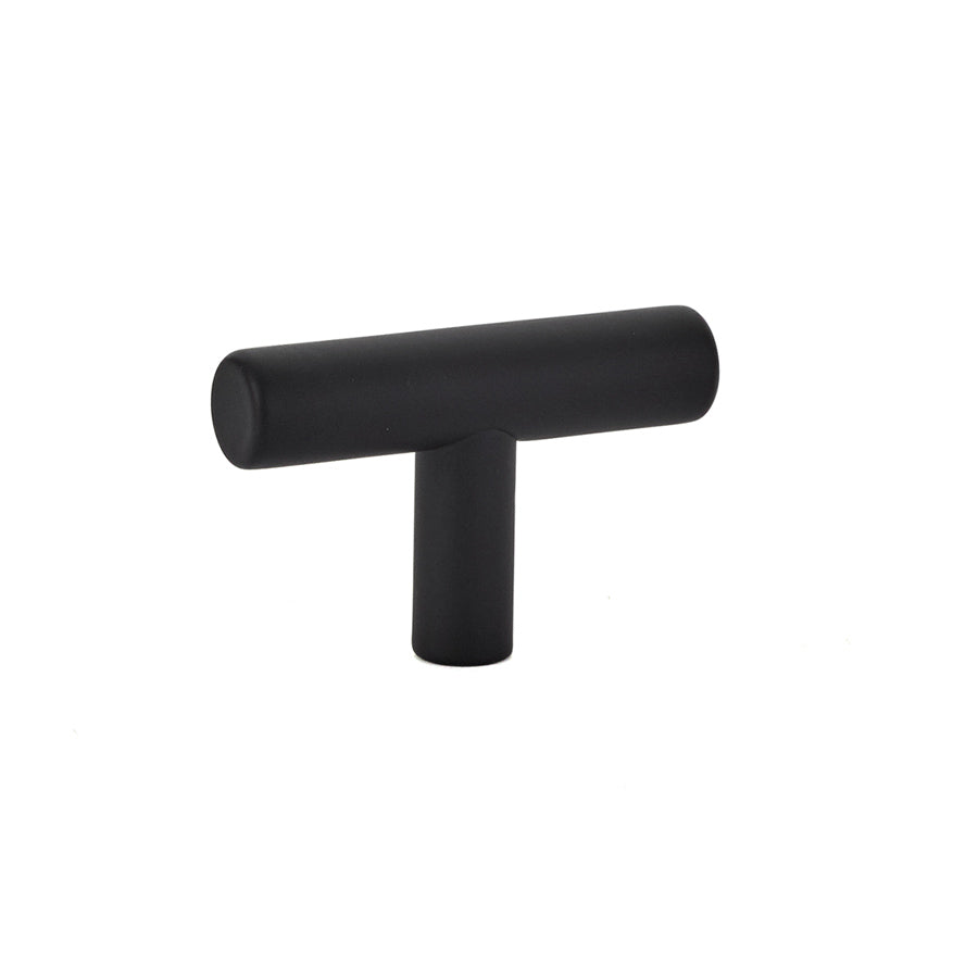 Emtek 86357US19 Brass Bar 2" Cabinet Knob Flat Black Finish Main image