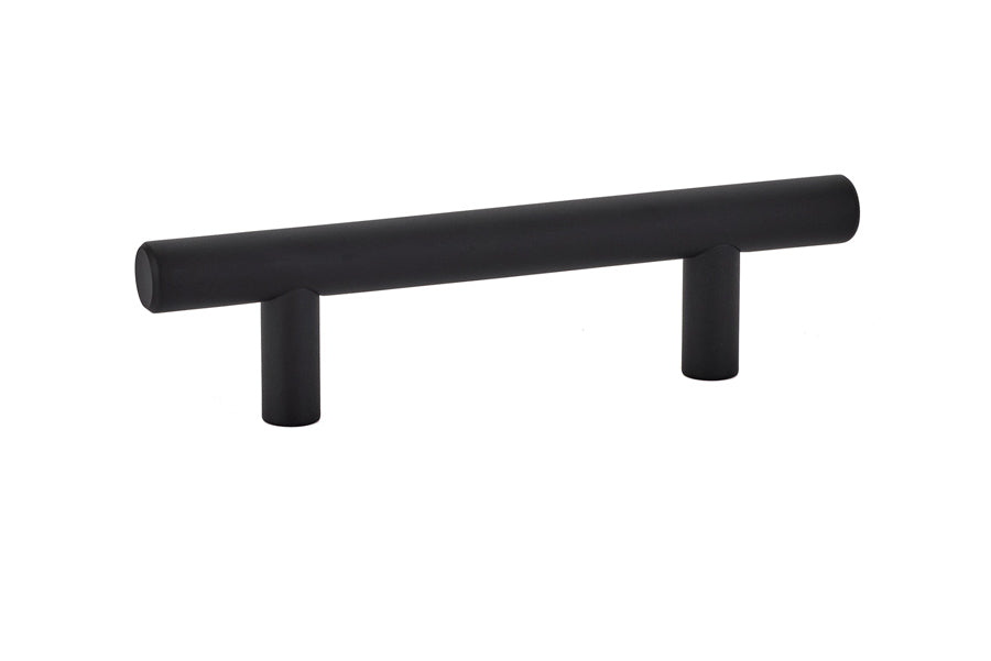 Emtek - Brass Bar Cabinet Pull with 3" Center to Center - Flat Black