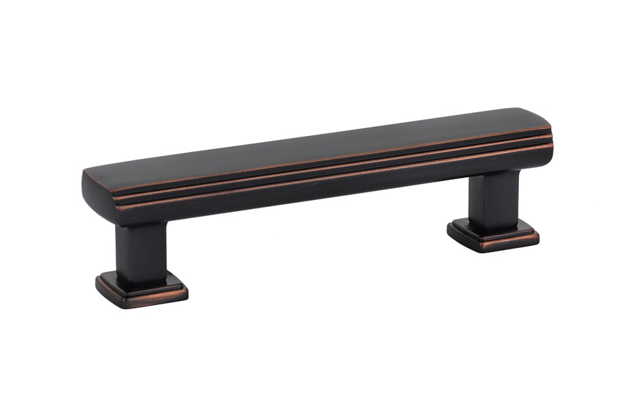 Emtek - Art Deco Cabinet Pull with 3-1/2" Center to Center - Oil Rubbed Bronze
