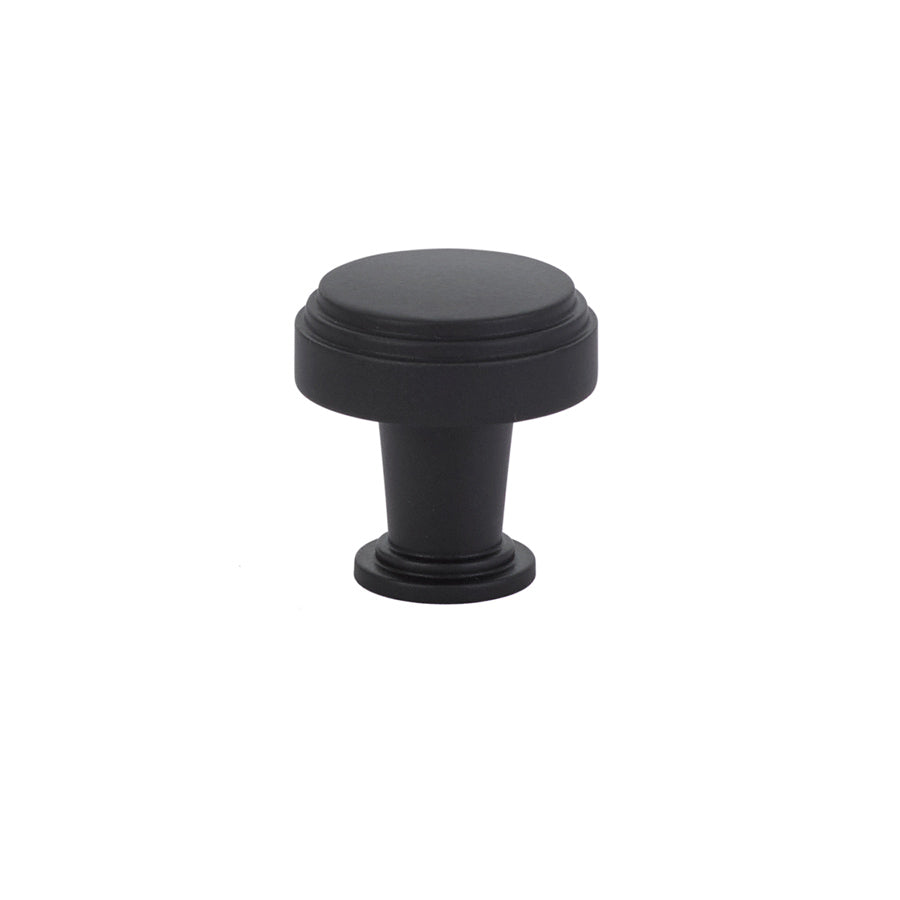 Emtek 86432US19 Newport 1-1/4" Cabinet Knob Flat Black Finish Main image