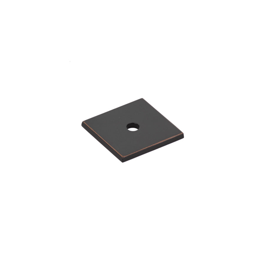 Emtek - Art Deco Square Backplate for Cabinet Knob - Oil Rubbed Bronze