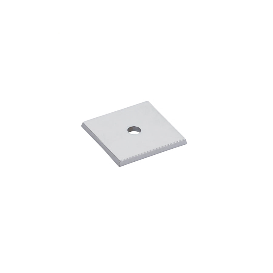 Emtek 86434US26 Art Deco Square Backplate for Cabinet Knob Polished Chrome Finish Main image