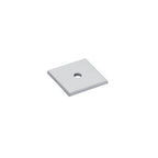 Emtek - Art Deco Square Backplate for Cabinet Knob - Polished Chrome