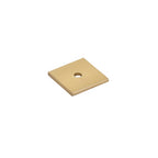 Emtek - Art Deco Square Backplate for Cabinet Knob - Satin Brass