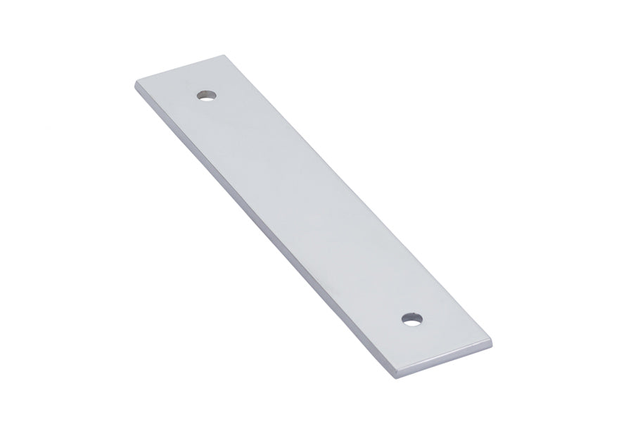 Emtek - Art Deco Rectangular Backplate for Cabinet Pull with 4" Center to Center - Polished Chrome