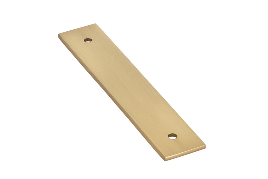 Emtek - Art Deco Rectangular Backplate for Cabinet Pull with 4" Center to Center - Satin Brass