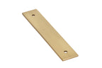 Emtek - Art Deco Rectangular Backplate for Cabinet Pull with 4" Center to Center - Satin Brass