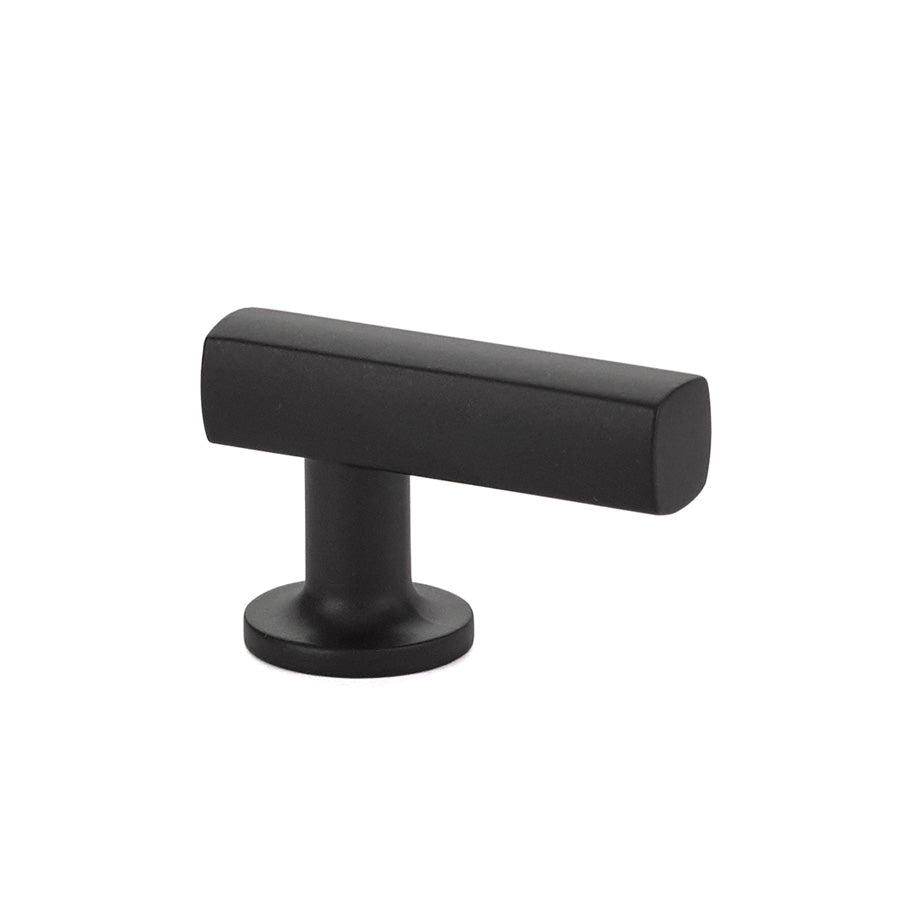 Emtek - 1-1/8" x 1-7/8" Freestone Finger Cabinet Pull - Flat Black