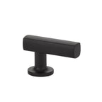 Emtek - 1-1/8" x 1-7/8" Freestone Finger Cabinet Pull - Flat Black