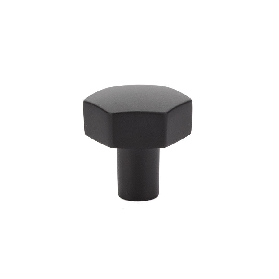 Emtek - Mod Hex 1-1/8" Cabinet Knob - Flat Black