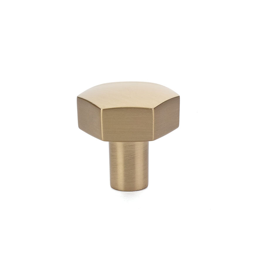 Emtek - Mod Hex 1-1/8" Cabinet Knob - Satin Brass