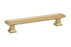 Emtek - Geometric Rectangular Cabinet Pull with 5" Center to Center - Satin Brass