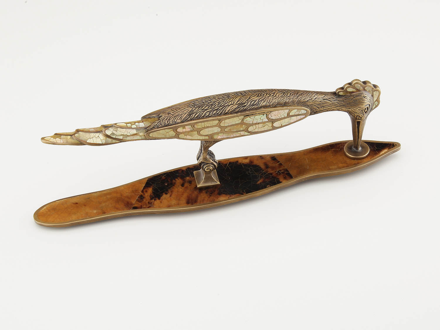 Schaub 865-MOP-DSW 3-5/8" Center to Center Mother of Pearl Nature Woodpecker Cabinet Pull Dark Sherwood Finish Main image