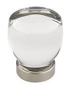 Emtek - Juneau 1-1/8" Glass Cabinet Knob - Satin Nickel