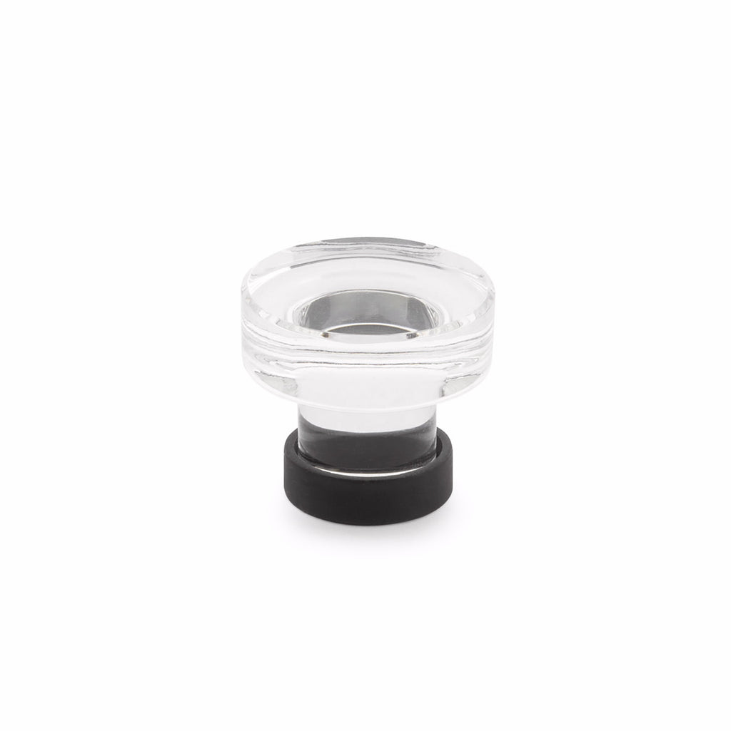 Emtek - Grayson 1-1/4" Glass Cabinet Knob - Flat Black