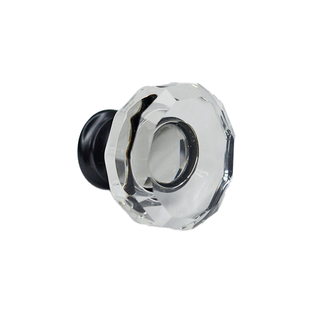 Emtek - Lowell 1-3/8" Glass Cabinet Knob - Oil Rubbed Bronze