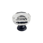 Emtek - Lowell 1-3/8" Glass Cabinet Knob - Flat Black