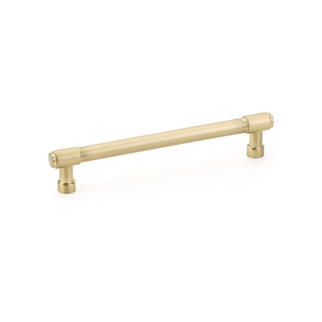 Emtek 86689US4 Jasper Cabinet Pull with 6" Center to Center Satin Brass Finish Main image