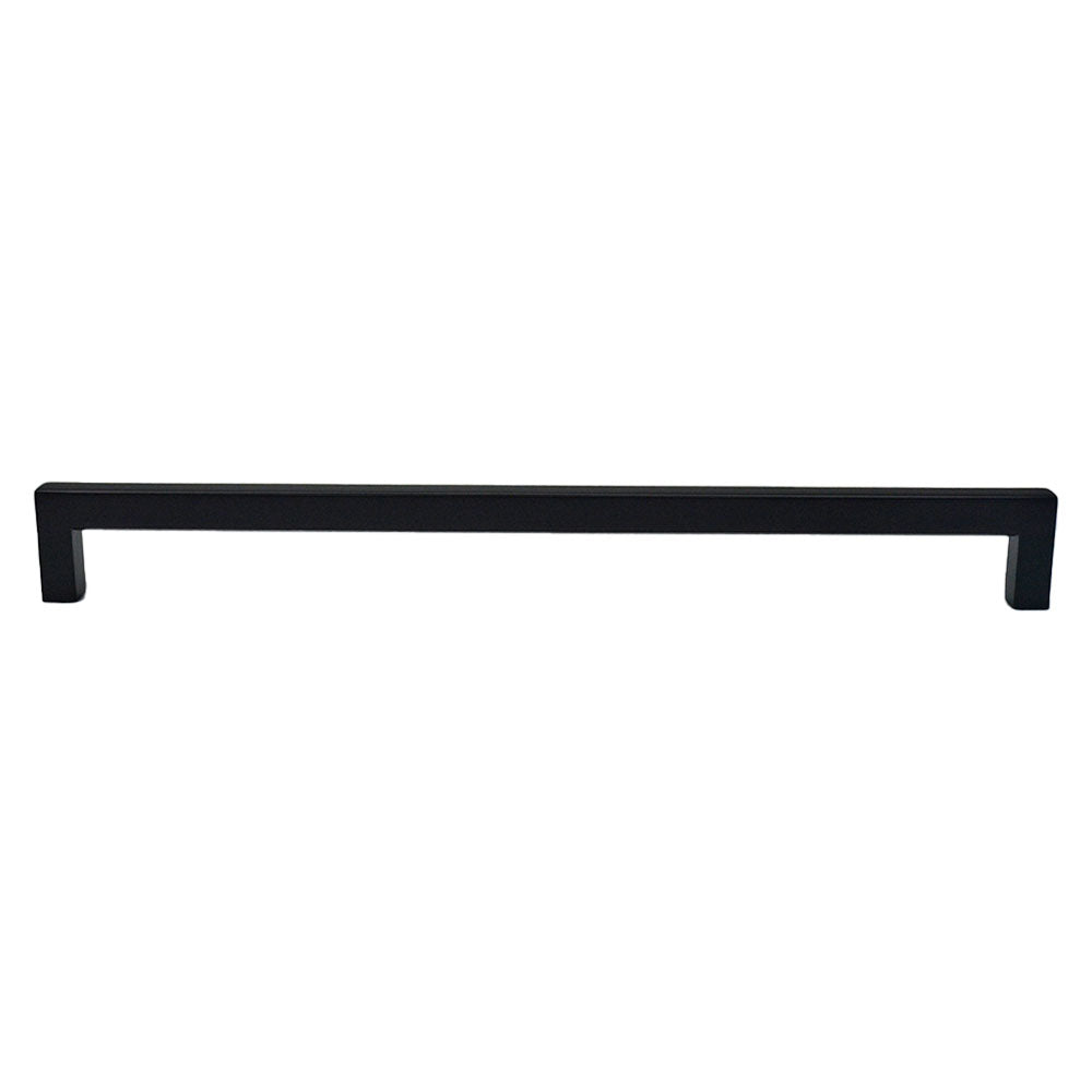 Emtek 86710US19 Warwick Cabinet Pull with 12" Center to Center Flat Black Finish Main image