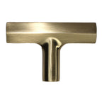 Emtek - Mod Hex T Cabinet Knob - Satin Brass