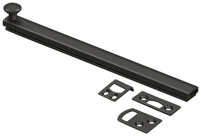 Deltana - 8" Surface Bolt; Concealed Screw; Heavy Duty - Oil Rubbed Bronze