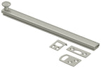 Deltana - 8" Surface Bolt; Concealed Screw; Heavy Duty - Satin Nickel