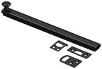 Deltana - 8" Surface Bolt; Concealed Screw; Heavy Duty - Black