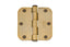 Emtek 91033US7 Pair of 3-1/2" x 3-1/2" 5/8" Radius Steel Residential Duty Hinges French Antique Brass Finish