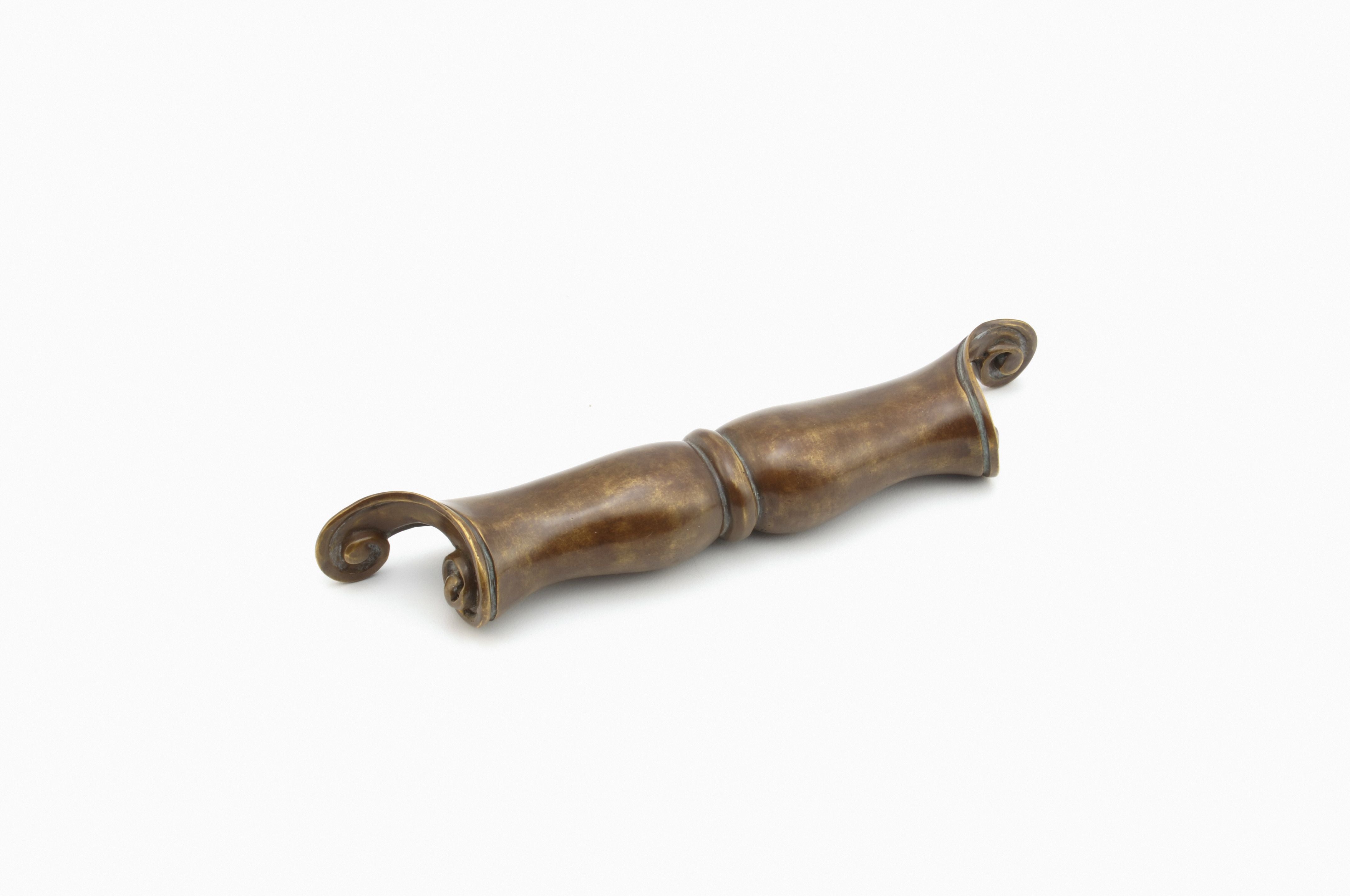 Schaub 919-MBR 6-1/2" Center to Center French Court Cup Pull Monticello Brass Finish Main image