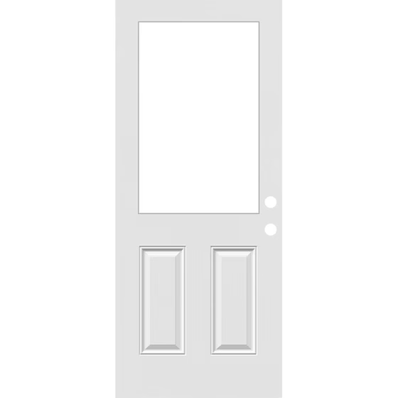 Half Lite White Steel Door