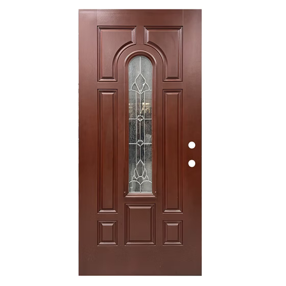 8PM2 Fiberglass Door w. Mahogany Finish Main image