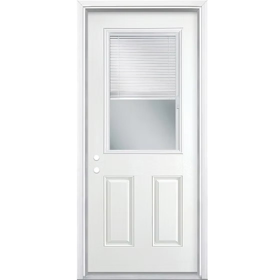 Half Blind White Steel Door Main image