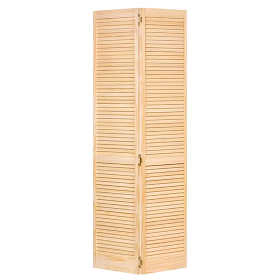 Pine Full Louver Bi-fold Door