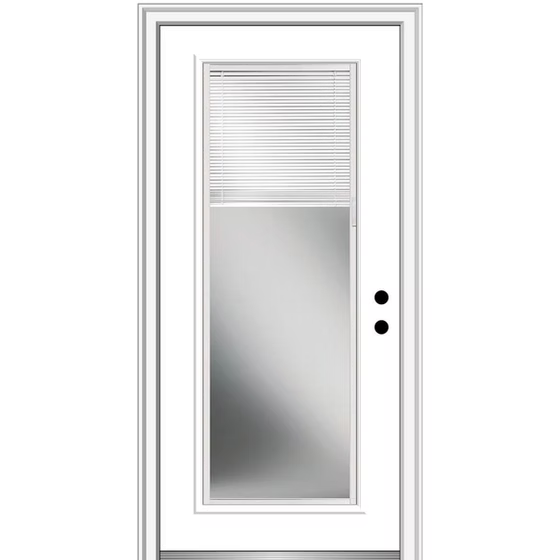 Full Blind White Steel Door Main image