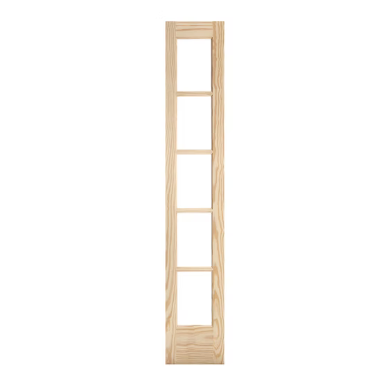 5 Lite Pine Clear Glass French Door Main image