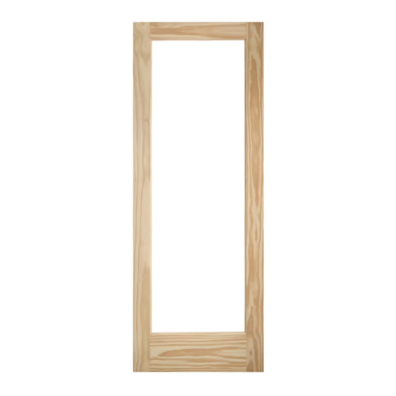 1 Lite Pine Clear Glass French Door Main image
