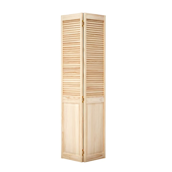Pine Half Louver Bi-fold Door Main image