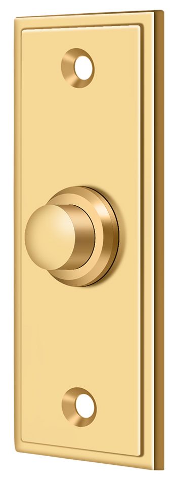 Deltana - Bell Button; Rectangular Contemporary - Lifetime Brass