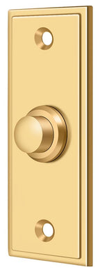 Deltana - Bell Button; Rectangular Contemporary - Lifetime Brass